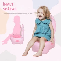 Homcom Olita Copii Hipopotam Roz – Antialunecare, de la 6 Luni(m-5)