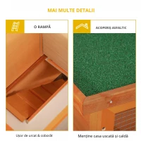 Pawhut Cusca Iepuri Exterior 90×45×80 cm – Lemn de Brad Rezistent(m-4)