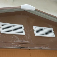 Outsunny Casuta Gradina Fier Galben 277×191×192 cm – Magazie Spatioasa(m-16)