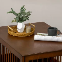 PawHut Cușcă pentru câini incl. încuietoare, suport ridicat, cutie de transport, 80,5 cm x 59,5 cm x 67,5 cm, Maro(m-3)