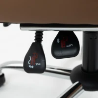 HOMCOM 155° Reclining Faux Leather Swivel Office Chair - Brown(m-11)