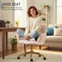 HOMCOM Faux Fur Rabbit Chair - Light Pink(m-4)