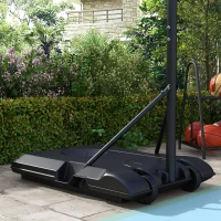 SPORTNOW Coș de baschet cu înălțime reglabilă, independent, cu plasă și roți, bază mare, 179-209 cm, plastic, oțel(m-5)