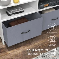 HOMCOM Suport Dulap TV pentru Televizoare de pana la 45”, Centru de Divertisment cu Sertare Pliabile si Rafturi de Depozitare pentru Camera de Zi, Dormitor(m-5)