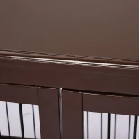 PawHut Cușcă pentru câini, 2 intrări, cu închidere, MDF și metal, 58,4 x 81,3 x 66 cm, Negru(m-4)