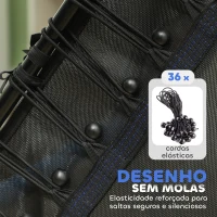 HOMCOM Trampolim para Crianças Cama Elástica Infantil com Rede de Segurança para Interiores e Exteriores Carga 50 kg Ø163,5x190 cm Azul(m-5)