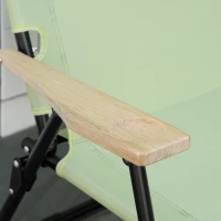 Outsunny scaun de camping 2 locuri, pliabil, cu suport pentru băuturi, 141 x 67 x 80 cm, Verde(m-5)