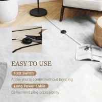 HOMCOM 3-Light Tree Floor Lamps for Living Room, Modern Standing Lamp for Bedroom with Globe Lampshade, Steel Base, Bulb not Included, Black(m-5)