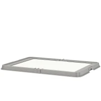 PawHut Toilette pliable pour chiens 86x62 cm Plateau sanitaire Chiens Entraînement 3 alèses Pieds antidérapants Gris(m-1)