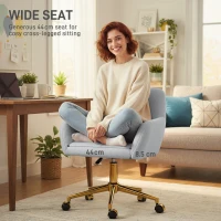 HOMCOM Faux Fur Rabbit Chair - Grey(m-4)