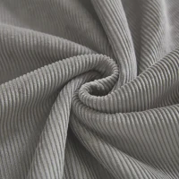 Soft Corduroy Floor Chair with Neck, Lumbar Support and Deep Seat, Skin-Friendly Sofa with Anti-Slip Base, 105L x 95W x 85H cm, Light Gray(m-8)