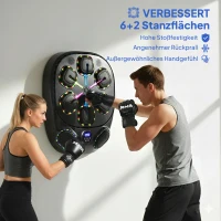 SPORTNOW Music Boxing Machine, elektronische LED Boxmaschine mit Doppel Schlagzonen Bluetooth Handschuhen 9 Geschwindigkeit(m-7)