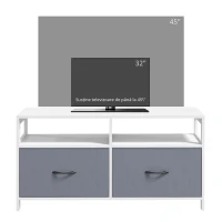 HOMCOM Suport Dulap TV pentru Televizoare de pana la 45”, Centru de Divertisment cu Sertare Pliabile si Rafturi de Depozitare pentru Camera de Zi, Dormitor(m-4)