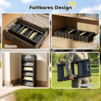 PawHut Hunderampe klappbar Hundetreppe Auto & SUV rutschfest Hundeautorampe für Große & Kleine Tiere bis 68 kg 154x40cm Schwarz(m-6)