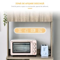 HOMCOM Bufet Modern pentru Bucatarie sau Sala de Pranz, 71x41x178cm, Gri(m-7)