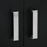 Outsunny Grătar pe gaz cu 3 arzătoare principale + 1 arzător lateral, raft, oțel inoxidabil, negru, 110 x 50 x 100 cm(m-3)