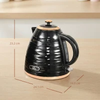 HOMCOM 3kW Rapid Boil Honeycomb Kettle - Black(m-3)