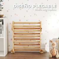 AIYAPLAY 7 en 1 Triángulo de Escalada Montessori de Madera Plegable con Arco y Rampa para Niños 18-48 Meses 188x70 cm Natural(m-7)