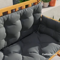 Outsunny Set de perne pentru bancă sau leagăn Hollywood, bicolor, poliester, spumă, 180 x 110 x 8 cm, Gri închis(m-4)