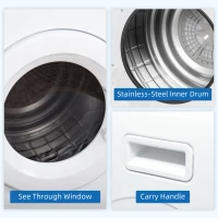 Vented Tumble Dryer, Portable Dryer with 7 Programmers, White(m-5)