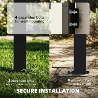 Outsunny Grillpaviljoen 2,44 x 1,48 m Tuinpaviljoen met Schuin Dak, Tuinluifel met UV-bescherming 50+ Donkergrijs(m-7)