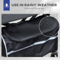 HOMCOM 2 in 1 Wheelchair Transport Chair & Folding Rollator Walker with Seat, Backrest, Footrest, Lightweight Walking Frame with Bag, Adjustable Height, 4 Wheeled Walker for Seniors, Pearl Blue(m-6)