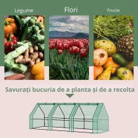Outsunny sera gradina cu prelata, 270x90x90cm, verde(m-4)
