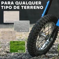 AIYAPLAY Mota Elétrica para Crianças 24V com Motor 250W Velocidade de 6-16km/h Rodas de 30,5 cm para Crianças de 8-12 Anos Azul(m-8)