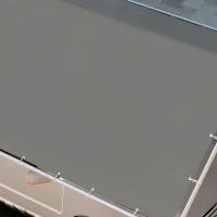 Outsunny Copertura di Ricambio 6x3 m in PE Grigio Scuro Anti-UV per Carport Auto con Corde Elastiche(m-9)