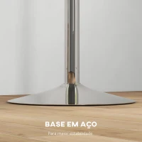 HOMCOM Mesa Alta de Cozinha Mesa Alta de Bar Redonda para 2 Pessoas Altura Ajustável Tampo Giratório 360° 60x60x91 cm Carvalho Claro(m-7)