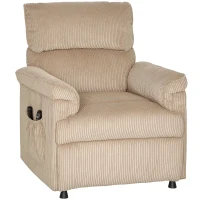 HOMCOM Corduroy Electric Massage Recliner - Brown(m-11)