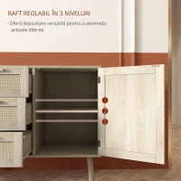 Homcom Dulap Depozitare Boho cu 3 Sertare(m-7)