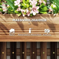 Outsunny Blumenkasten-Set, Wandmontage, frei versetzbar, Massivholz, 60 x 16 x 80 cm(m-8)