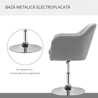 Homcom Scaun Pivotant 360° cu Suport Lombar(m-4)