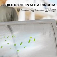 Outsunny Dondolo da Giardino 3 Posti con Tetto Parasole Rimovibile, 171x108x154 cm, Grigio Chiaro(m-5)