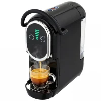 HOMCOM Pod Coffee Machine for Nespresso, Dolce Gusto Capsule & Ground Coffee, Small Semi Automatic Coffee Maker, 19 Bar, 0.6L(m-6)