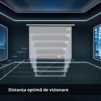 Homcom Ecran Proiector 100” – Montaj Pe Perete sau Tavan(m-9)