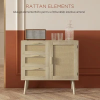 Homcom Dulap Depozitare Boho cu 3 Sertare(m-6)