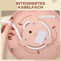 HOMCOM Elektrische Waterkoker, 1,7L, Snelkookfunctie, 2200W, Draadloos, Met Afneembaar Anti-Kalkfilter, Lichtroze(m-8)