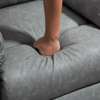 HOMCOM Faux Leather 70° Electric Riser Recliner Chair - Grey(m-10)