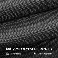 Outsunny 4.6m Double Garden Parasol - Black(m-6)