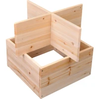 HOMCOM Mobiletto Portabottiglie per Vini e Liquori 24 Bottiglie Legno Naturale(m-12)