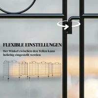 Outsunny Gartenzaun Gitterzaun Zaun, Vintage-Design, wetterbeständig, 365 cm x 0.8 cm x 112 cm, Schwarz(m-5)