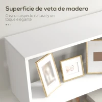 HOMCOM Estantería para Libros Moderna Librería con 6 Estantes para Comedor Salón Estudio 80x23x192 cm Blanco(m-5)
