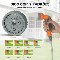 DURHAND Mangueira Retrátil de Parede com Carretel de 10+1 m com Retorno Automático e Bocal de 7 Funções Giratório a 180°(m-4)