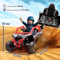 AIYAPLAY Coche Eléctrico para Niños 12V con Licencia Kawasaki Teryx KRX 1000 Control Remoto Suspensión Trasera Rojo(m-3)