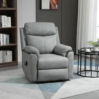 HOMCOM Faux Leather 70° Electric Riser Recliner Chair - Grey(m-12)