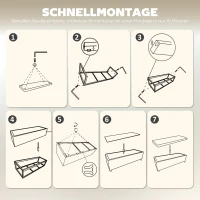 HOMCOM Sitzbank mit Stauraum, Aufbewahrungsbank, Cord-Design, Stahlrahmen, Beige(m-7)