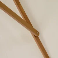 Outsunny Ombrellone 2x3 m da Giardino Impermeabile, in Legno e Poliestere 180G, Beige(m-8)