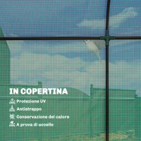 Outsunny Serra da Giardino con Rivestimento in PE, Porta Avvolgibile e Finestre a Rete, 170x68x200 cm, Verde(m-4)